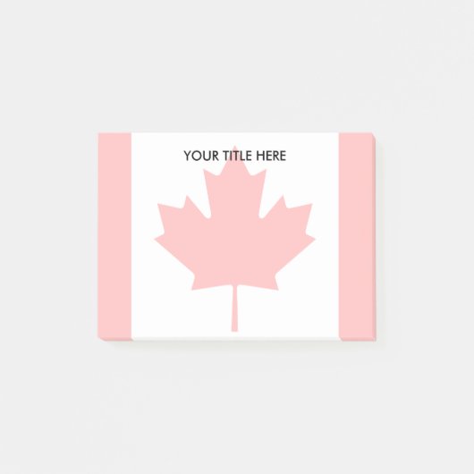 Canadese esdoorn blad vlag watermerk Gepersonalise Post-it® Notes (Voorkant)