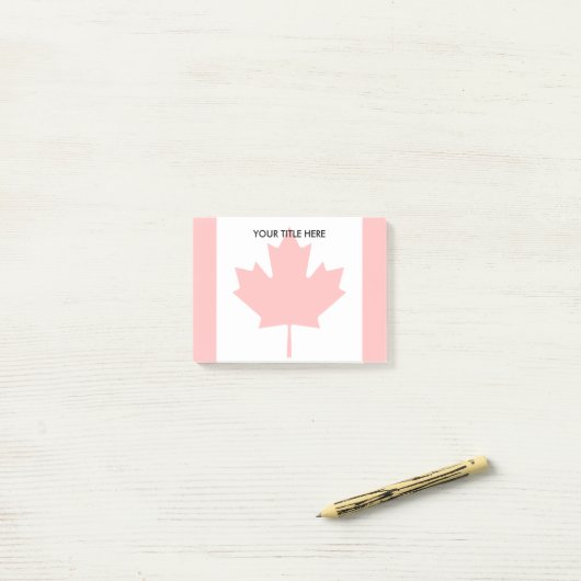 Canadese esdoorn blad vlag watermerk Gepersonalise Post-it® Notes (Op bureau)