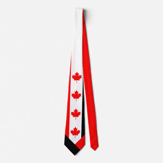 Canadese esdoorn op rood wit zwart stropdas (Voorkant)