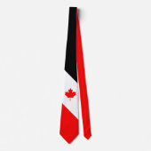 Canadese Esdoorn op Rood Wit Zwart Stropdas (Voorkant)