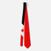 Canadese Esdoorn op Rood Wit Zwart Stropdas (Achterkant)
