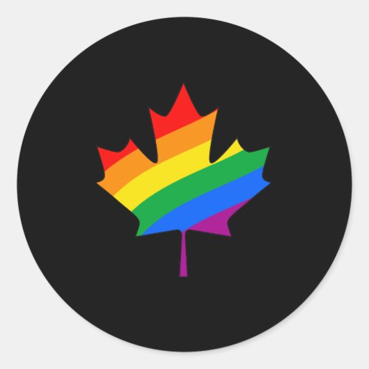 CANADESE ESDOORN PRIDE RONDE STICKER (Voorkant)
