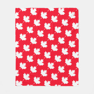 Canadese esdoornblad. CANADA. Patriottisch. Fleece Deken