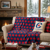 Canadese esdoornblad. CANADA. Patriottisch.  Fleece Deken
