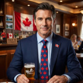 Canadese esdoornblad. CANADA. Patriottisch. Stropdas