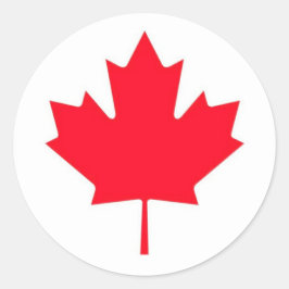 Canadese esdoornblad. CANADA. Ronde Sticker
