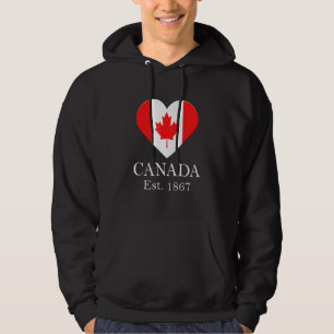 Canadese Esdoornblad Hart Vlag  Canada Hoodie