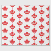 Canadese Esdoornblad Inpakpapier – Rood Canada (Vlak)