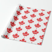 Canadese Esdoornblad Inpakpapier – Rood Canada (Uitgerold)