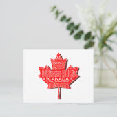 Canadese esdoornblad met tekst briefkaart (Staand voorkant)