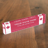 Canadese Esdoornblad Naambordje (Zijkant)