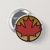Canadese esdoornblad ronde button 5,7 cm (Voorkant /achterkant)