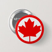 Canadese Esdoornblad Ronde Button 5,7 Cm (Voorkant /achterkant)