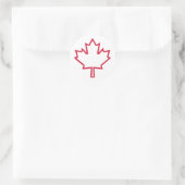 Canadese esdoornblad ronde sticker (Tas)