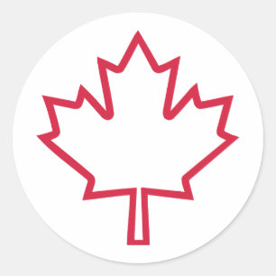 Canadese esdoornblad ronde sticker