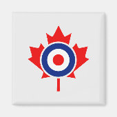 Canadese esdoornblad Rondel Mod-badge Magneet (Voorkant)
