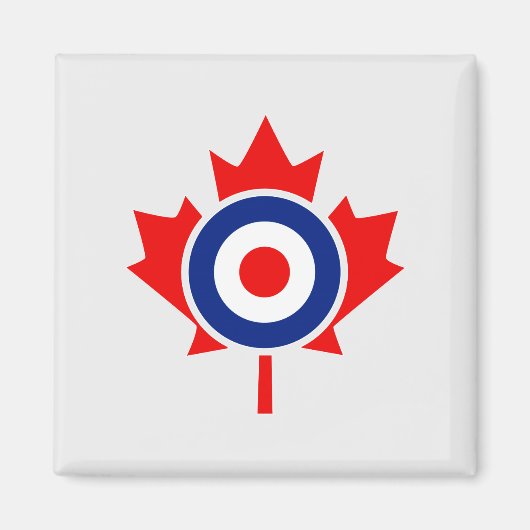 Canadese esdoornblad Rondel Mod-badge Magneet (Voorkant)