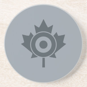 Canadese esdoornblad-rondsel mod-grafiek zandsteen onderzetter