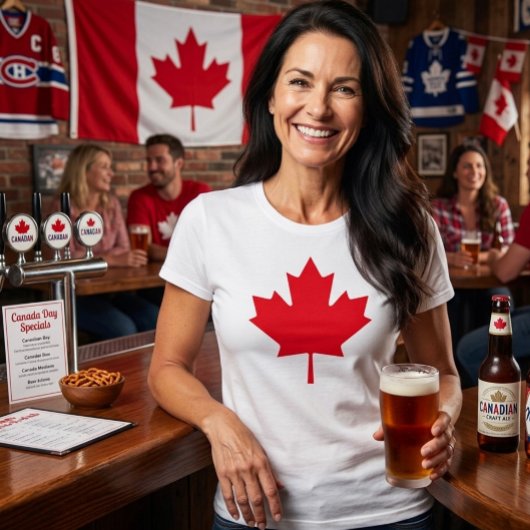 Canadese esdoornblad t-shirt