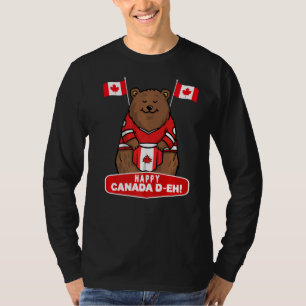 Canadese esdoornblad vlag Happy Canada Day Eh T-shirt