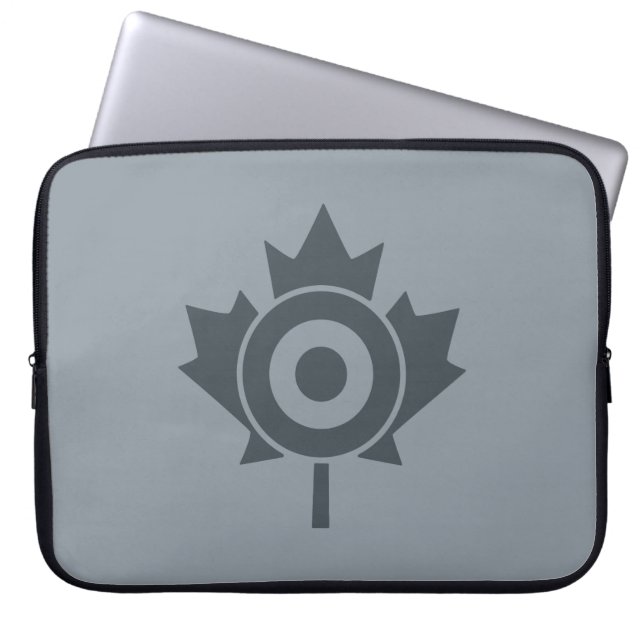 Canadese esdoornbladrondeel doelmod laptop sleeve (Voorkant)