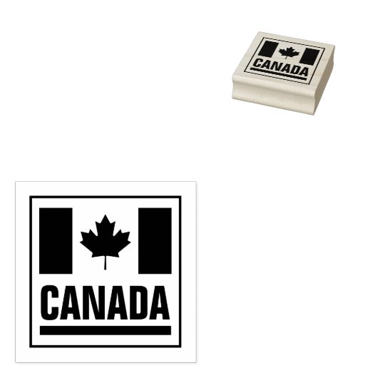 Canadese esdoornbladvlag van Canada op maat Rubberstempel (Gestempeld)