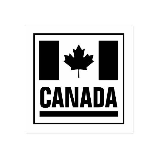 Canadese esdoornbladvlag van Canada op maat Rubberstempel (Afrduk)