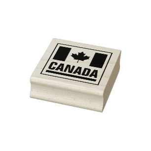 Canadese esdoornbladvlag van Canada op maat Rubberstempel