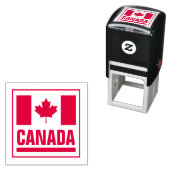 Canadese esdoornbladvlag van Canada Zelfinktende Stempel (In situ)