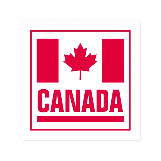 Canadese esdoornbladvlag van Canada Zelfinktende Stempel (Design)