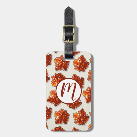 Canadese Esdoornsiroop Snoepjes Patroon Bagagelabel (Voorkant verticaal)