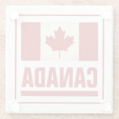 Canadese esdoornvlag van Canada Glazen Onderzetter (Achterkant)