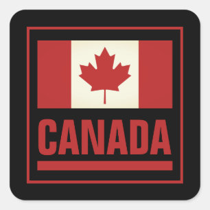 Canadese esdoornvlag van Canada Vierkante Sticker