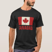  Canadese esdoornvlag zwart van Canada T-shirt (Voorkant)
