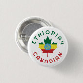 Canadese Ethiopische roots Ronde Button 3,2 Cm (Voorkant /achterkant)