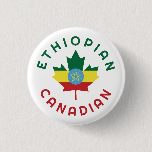 Canadese Ethiopische roots Ronde Button 3,2 Cm (Voorkant)