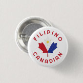 Canadese Filipijnse Roots Ronde Button 3,2 Cm (Voorkant /achterkant)