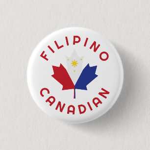 Canadese Filipijnse Roots Ronde Button 3,2 Cm