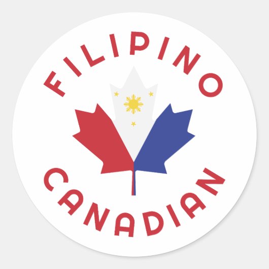 Canadese Filipijnse Roots Ronde Sticker (Voorkant)