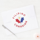 Canadese Filipijnse Roots Ronde Sticker (Envelop)