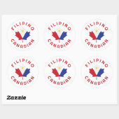 Canadese Filipijnse Roots Ronde Sticker (Vel)