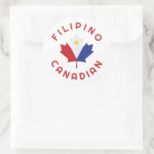 Canadese Filipijnse Roots Ronde Sticker (Tas)