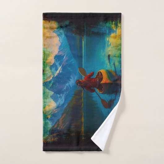 Canadese First Nations Paddler en Kano Handdoek (Handdoek)