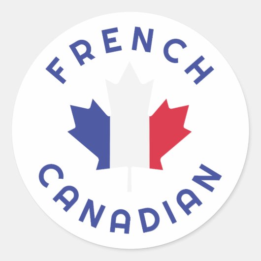 Canadese Franse roots Ronde Sticker (Voorkant)