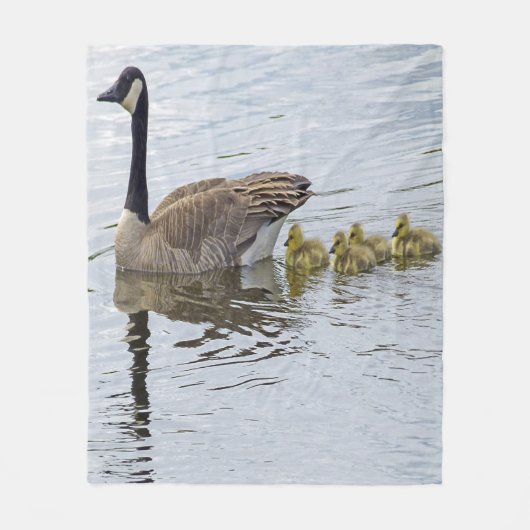 Canadese gans en goslings fleece deken (Voorkant)