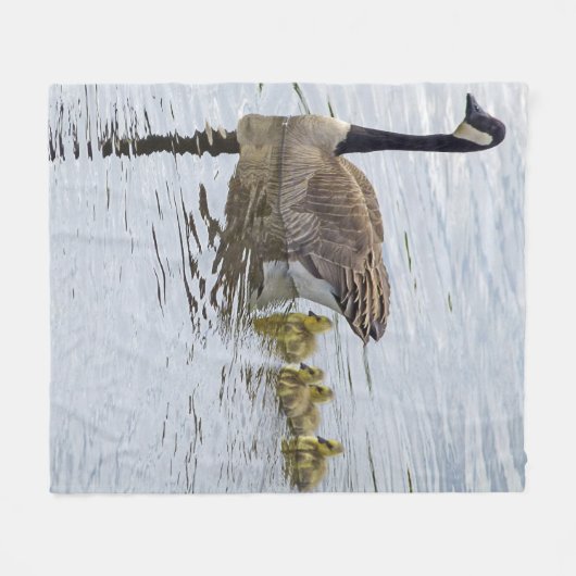 Canadese gans en goslings fleece deken (Voorkant (Horizontaal))