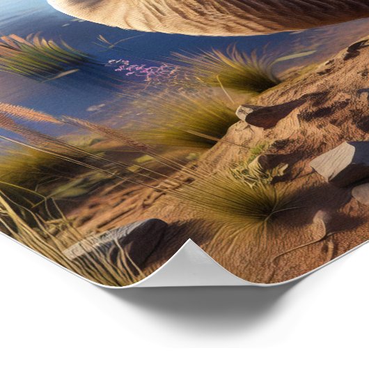 Canadese gans in rustige wetlands poster (Hoek)