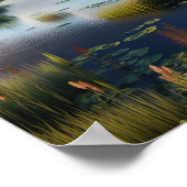 Canadese gans in rustige wetlands poster (Hoek)