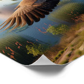 Canadese gans in rustige wetlands poster (Hoek)