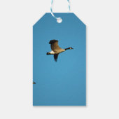 Canadese gans in vlucht cadeaulabel (Achterkant)